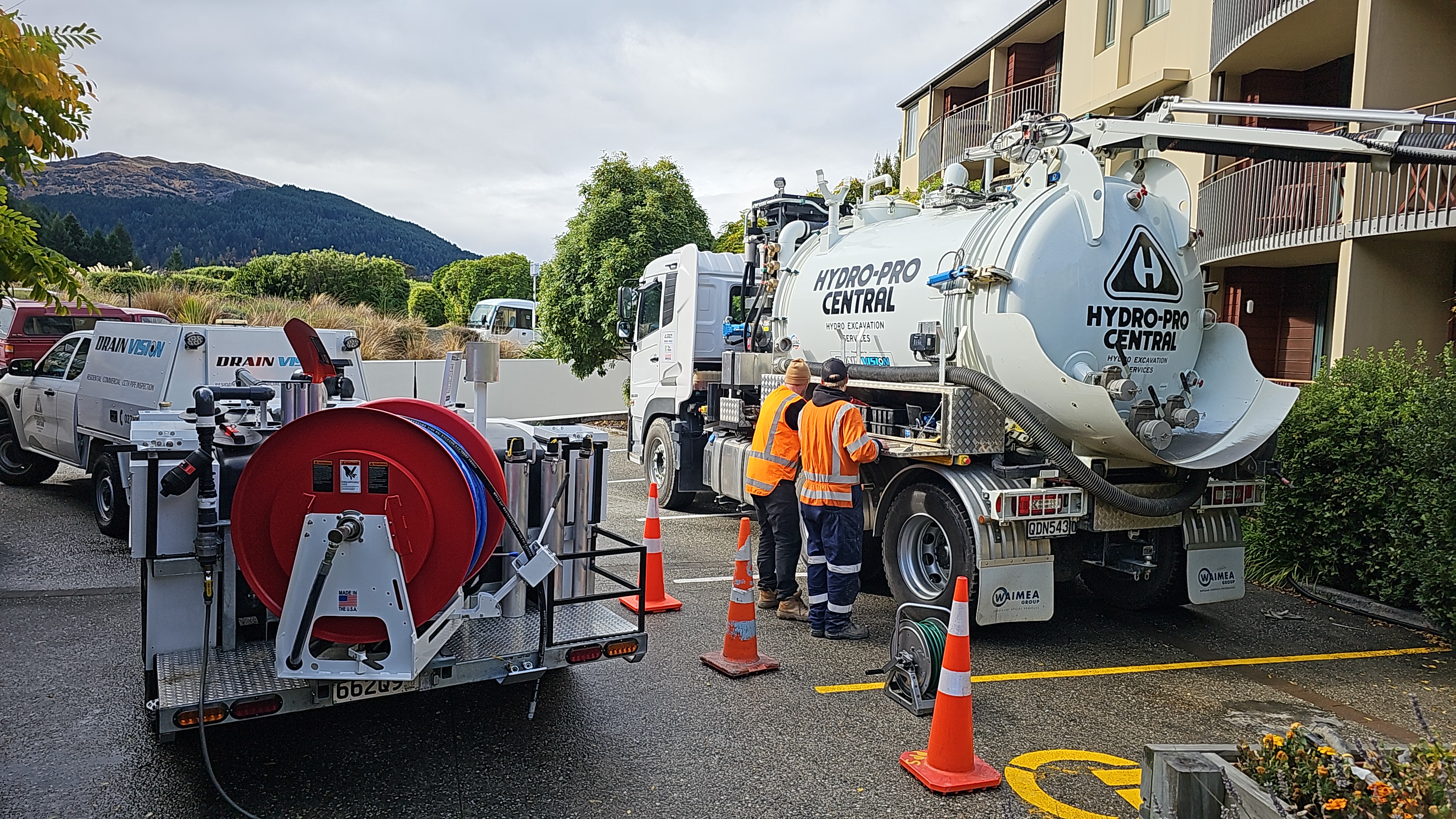 Drain Vision and Hydro Pro Central on site